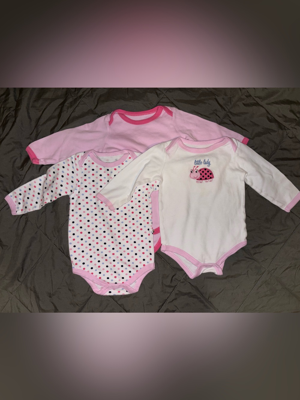 Bundle of 3 baby girl onesies